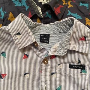 Bundle of two Boys 24 month cotton short sleeve dress shirts